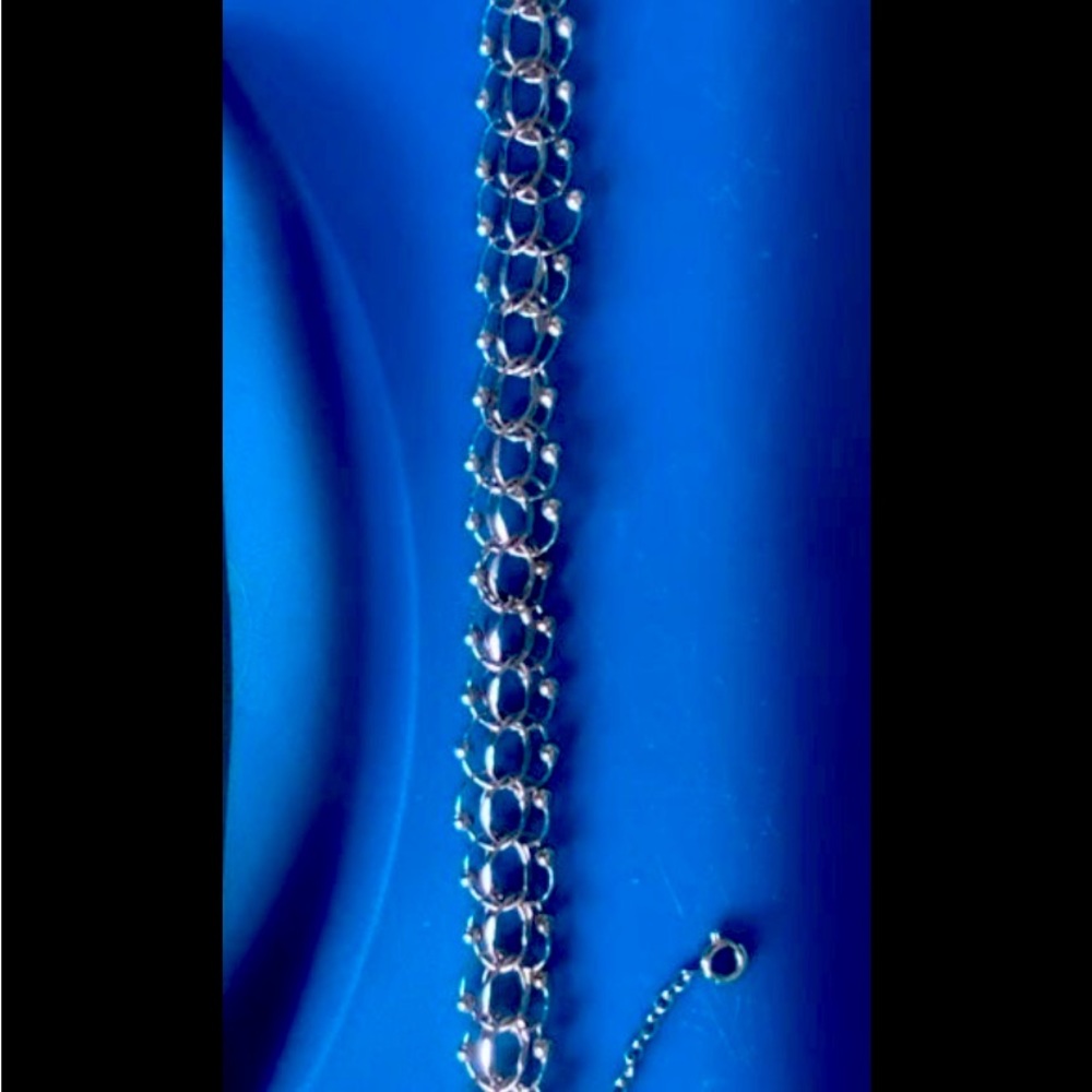 Sterling silver double link bracelet